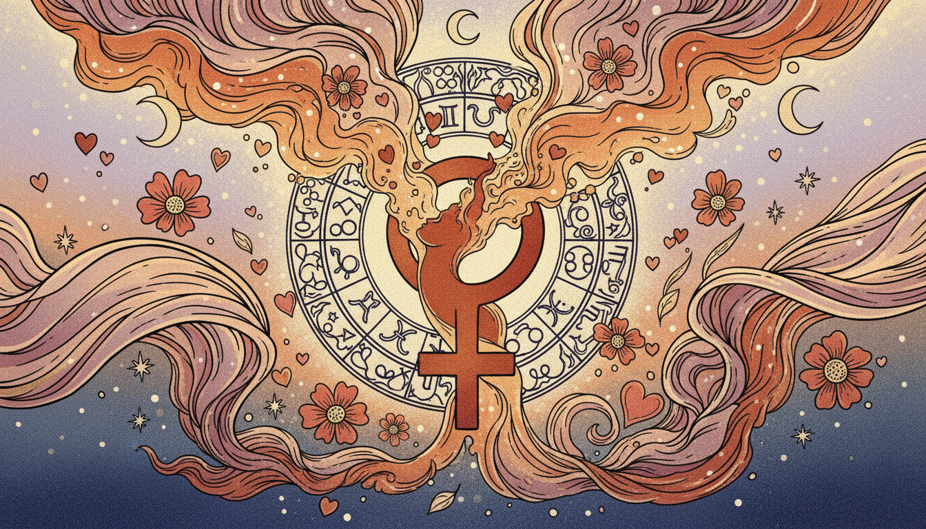 Ethereal Venus symbol dissolving into cosmic mist in the 12th house