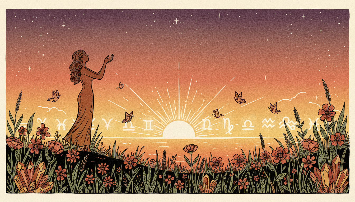 Eastern horizon at dawn representing the ascendant sign rising